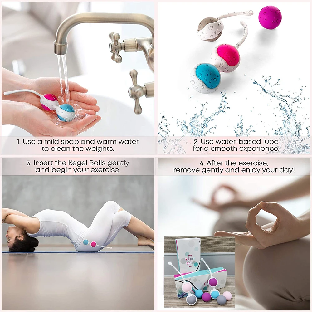 4PCS Medicine Geisha Ball Smart Silicone Kegel Balls Ben Wa Ball kegel simulator Vagina Tighten Exercise sex toys for womans