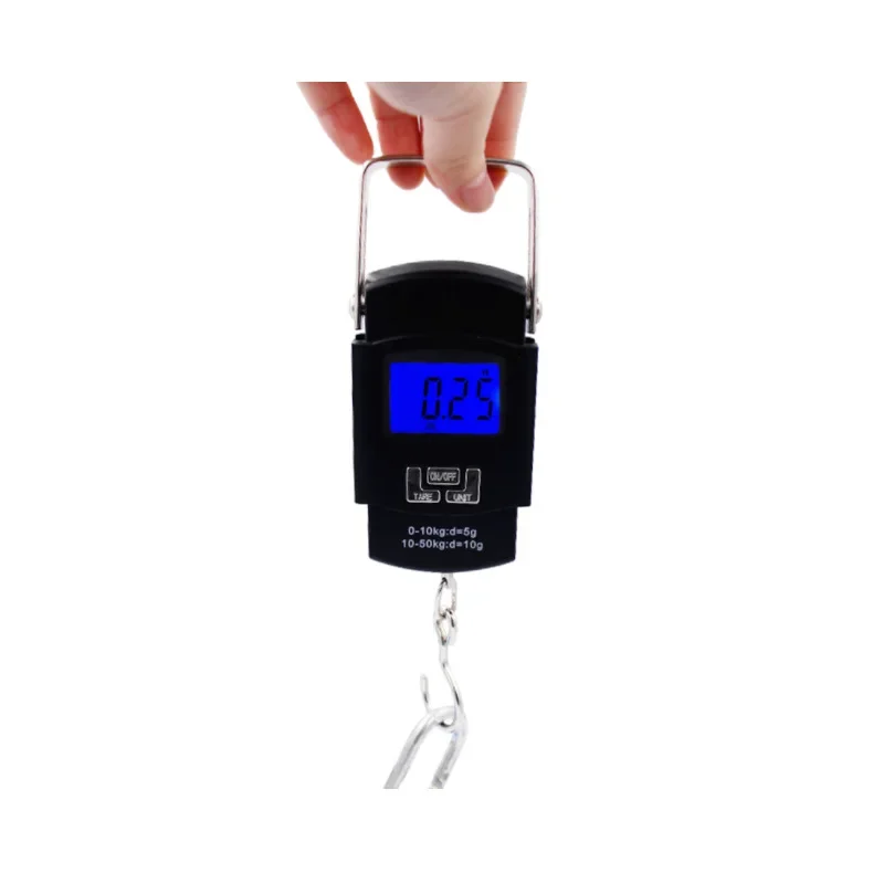 TenYua Pocket Portable Hanging Scale 50kg/10g LCD display Digital Electronic Hand Held Hook Balance Weighing with Backlight