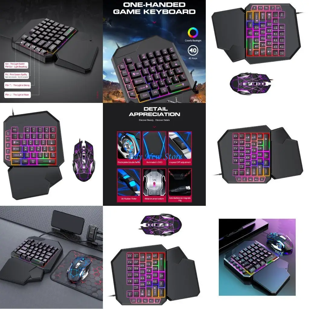 

20CE RGBs Backlit Gaming Keyboards With USB Cord Connection Hand Ergonomic Wrist Support Mechanical
