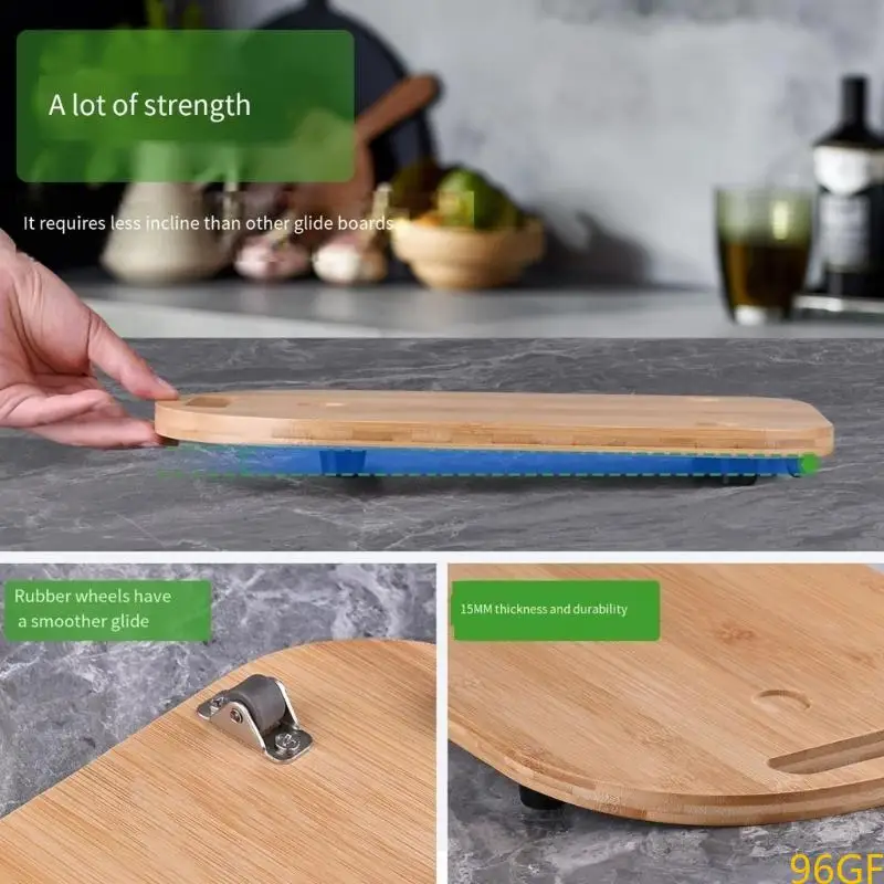 96GF ไม้ร่อนสไลด์สไลด์เครื่องใช้ในครัวเครื่องเลื่อนเครื่องใช้สำหรับการปกป้องเคาน์เตอร์และเครื่องใช้ที่เคลื่อนที่ได้อย่างง่ายดาย
