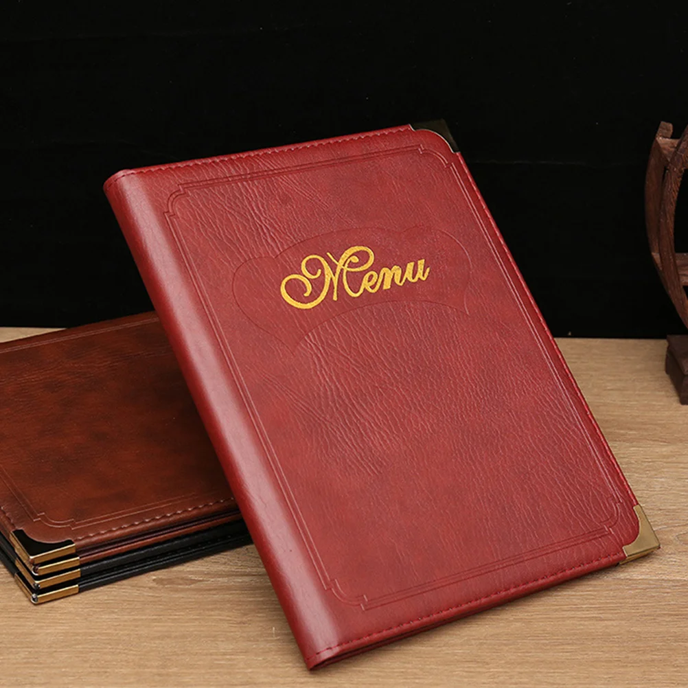 

2 Pcs Menu Book Folder Display Order Hotel Restaurant Supply Simple Holding