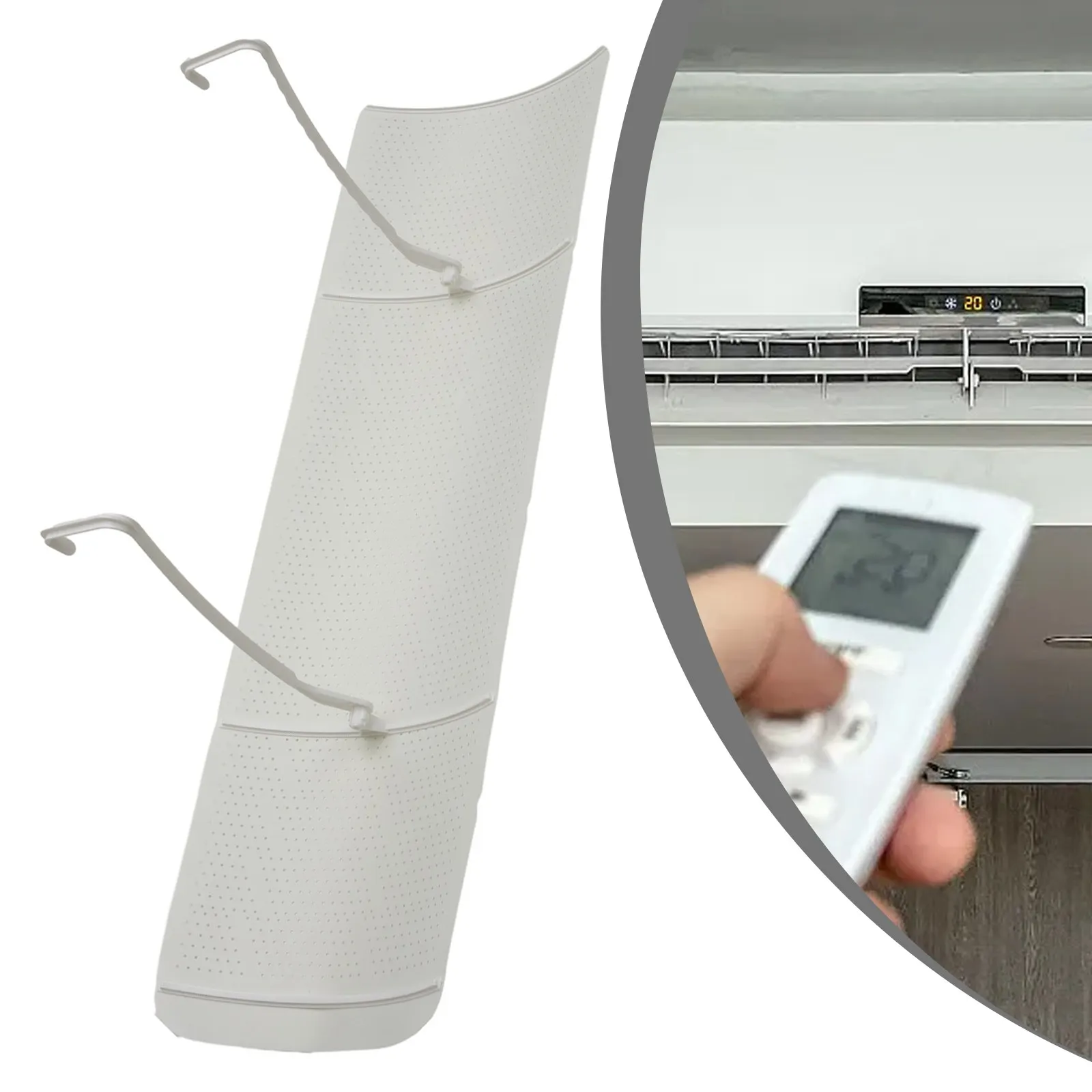 에어컨 풍향판, PP + ABS 벽걸이 설치 용이, 온후크, 자유롭게 조정 가능, 신제품, 1 PC, 90x27cm