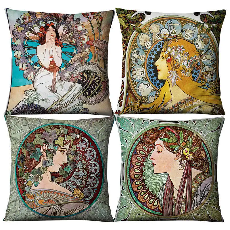 

Beautiful Goddess Pillow Case Girl Women Pillow Covers Decorative Bed Sofa Living Room Bedroom Pillowcases for Pillows