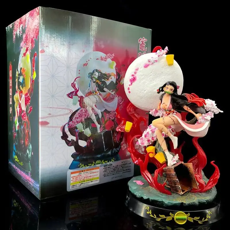 

Demon Slayer 29.5cm Anime GK Nezuko Kamado Kochou Shinobu Hand Action Figure Model Statue PVC Decoration Collection Toy Gift