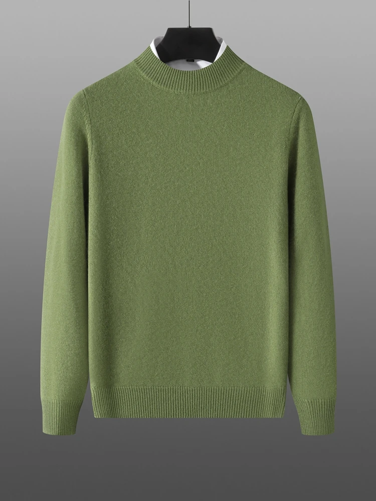 ADDONEE autunno inverno uomo maglione di Cashmere collo a lupetto manica lunga Pullover spesso 100% Cashmere maglieria abbigliamento Casual