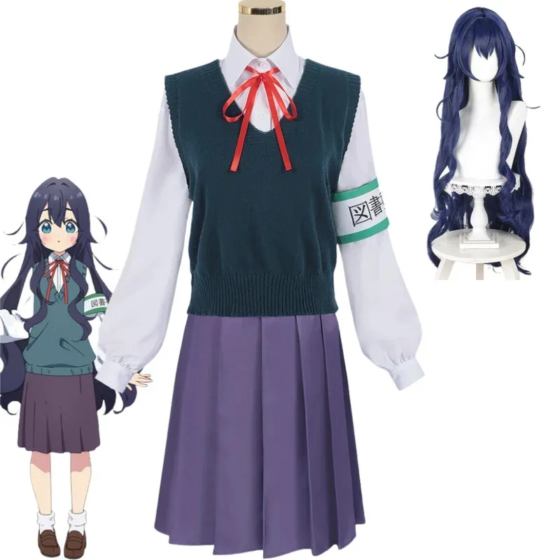 

Аниме 100 Hyakkano Yoshimoto Shizuka, карнавальный костюм, парик, Хэллоуин, Comic Con, женская юбка JK, аксессуары для волос, реквизит, наряды