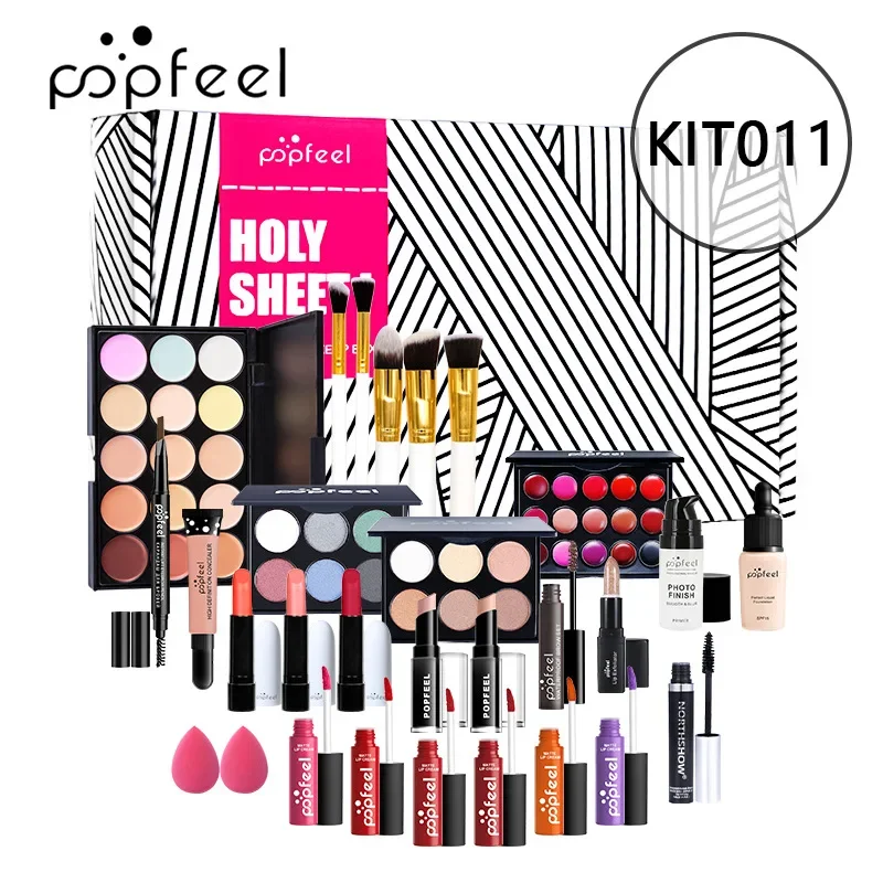 Best-Selling Popfeel Makeup Kit Full Set All In One Eyeshadow Eyeliner Brow Powder Concealer Luxe Sets Gifts for Women Cosmetics