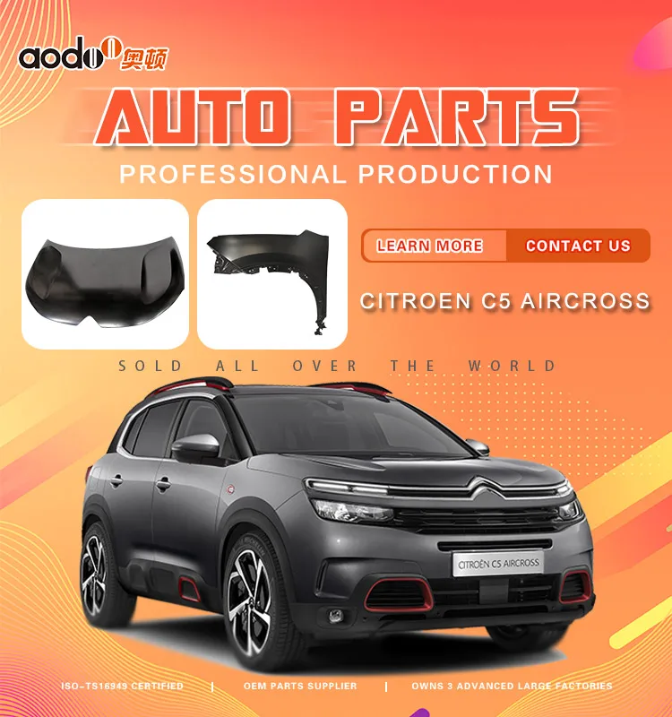 High-Quality Aftermarket Auto Body Kit Steel Car Parts Hood Cover for Citroen C5 Aircross