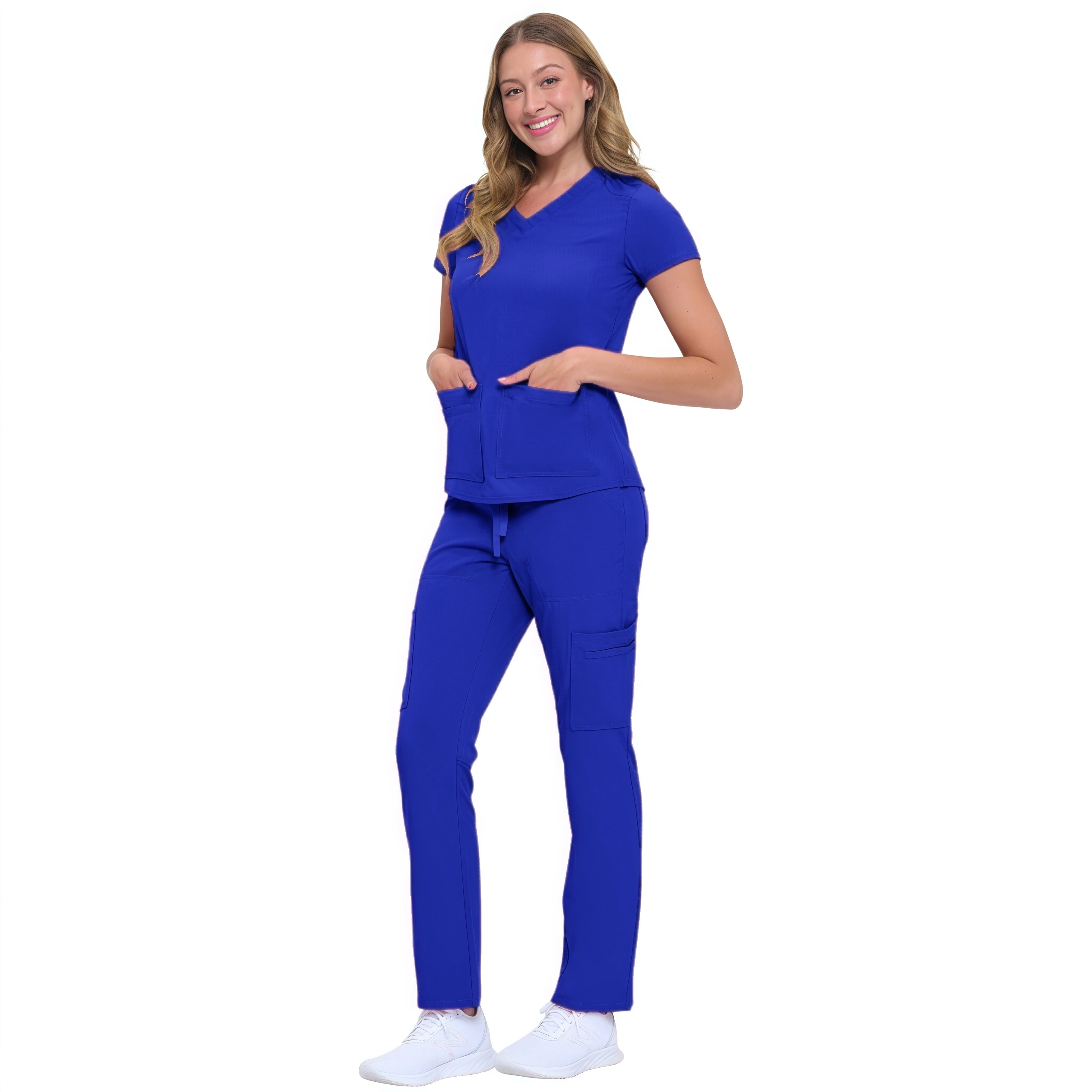 New Women Scrubs Uniform Sets Medical Hospital Dental Clinic Surgical Clothes Doctor Nurse Accessories Beauty Salon Workwear