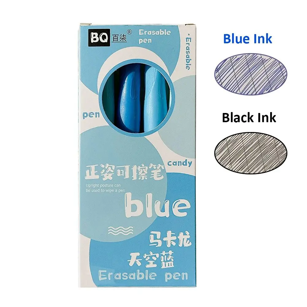 

4 шт./упак., стираемые гелевые ручки с синими/черными чернилами, 0,5 мм, наконечник ST, гладкая нейтральная ручка для письма, быстросохнущие канцелярские принадлежности, ручка для письма для студентов