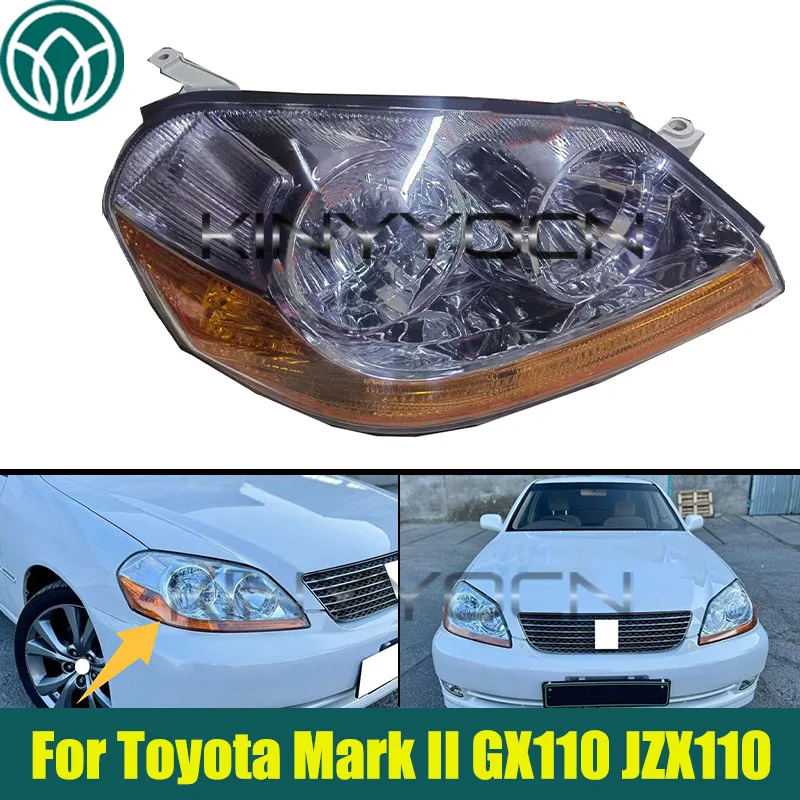 Car Front Bumper Headlight For Toyota Mark II GX110 JZX110 2003-2005 Front Headlamp Head lights