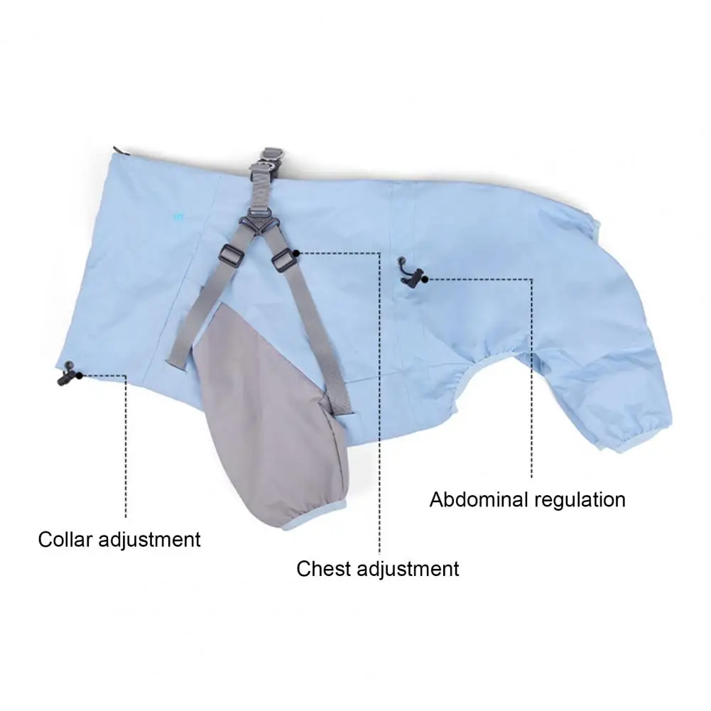 

Waterproof Dog Outerwear Dog Raincoat with Spiral Elastic Feet Hooded Waterproof Dog Raincoat for Small Medium Dogs for Pets