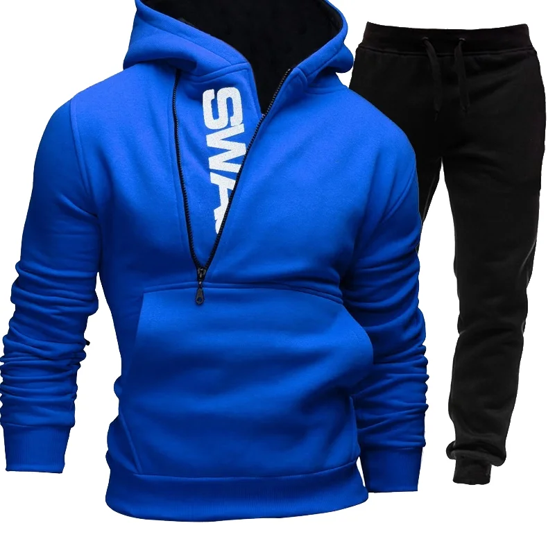 Chándal para hombre, conjunto de Sudadera con capucha y pantalones para correr