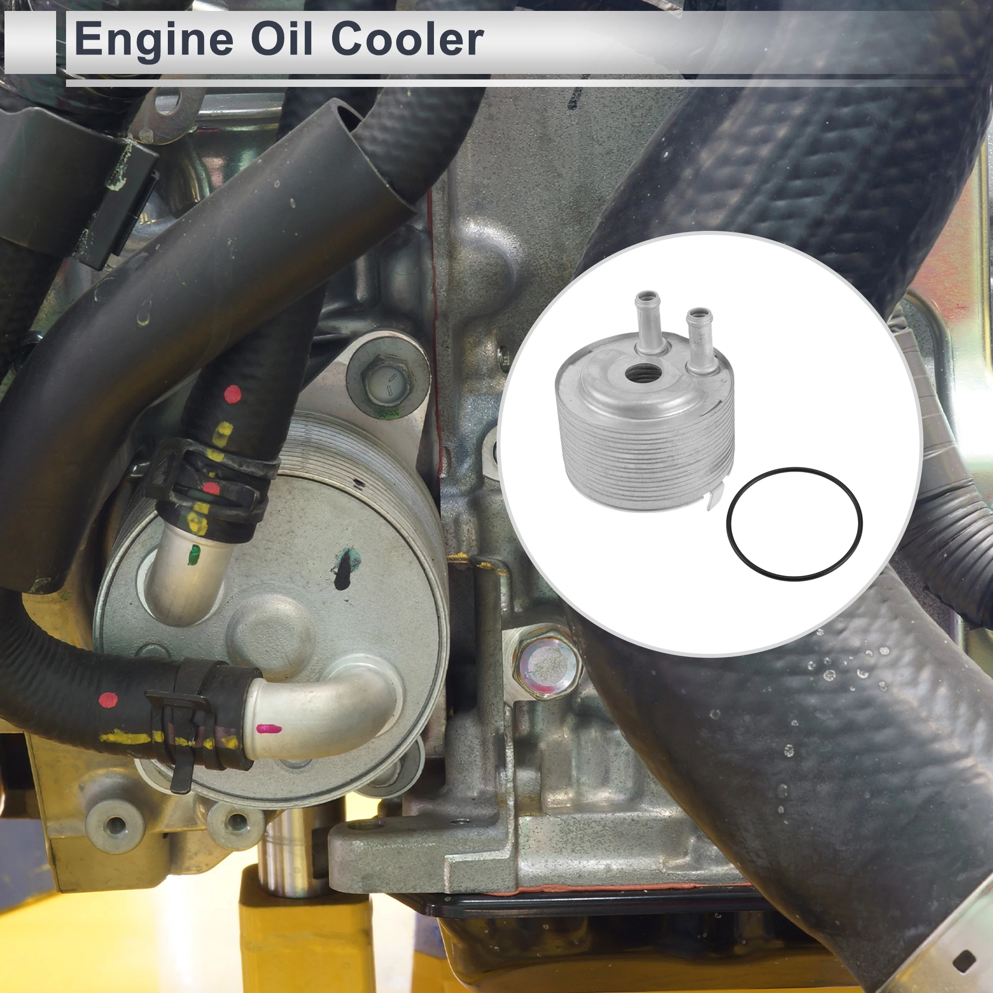 

Масляный радиатор двигателя UXCELL для Nissan No 21305EB300 Trans Cooler 1 комплект с уплотнительными кольцами