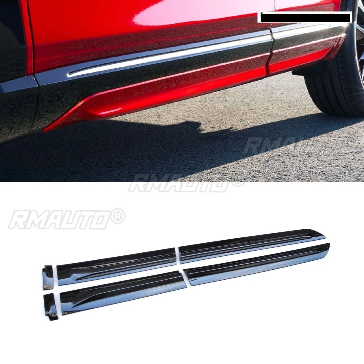 Car Side Skirt Lip Spoiler Extension Diffuser Guard Apron for Honda VEZEL HRV XRV Sport 2021-2022 Side Skirt Splitter Body Kit