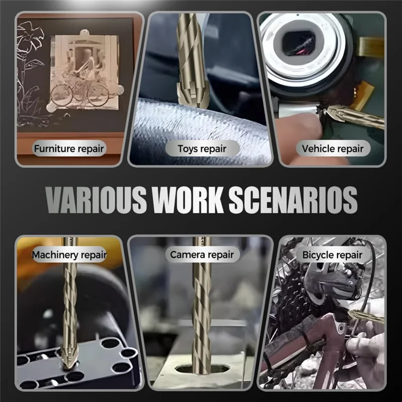 مجموعة رؤوس مثقاب غريب الأطوار ذات أربعة فلوت من ABNO، 2025 جديدة 4 لقم ثقب سن المنشار - تصميم سن المنشار المسنن بأربعة حواف