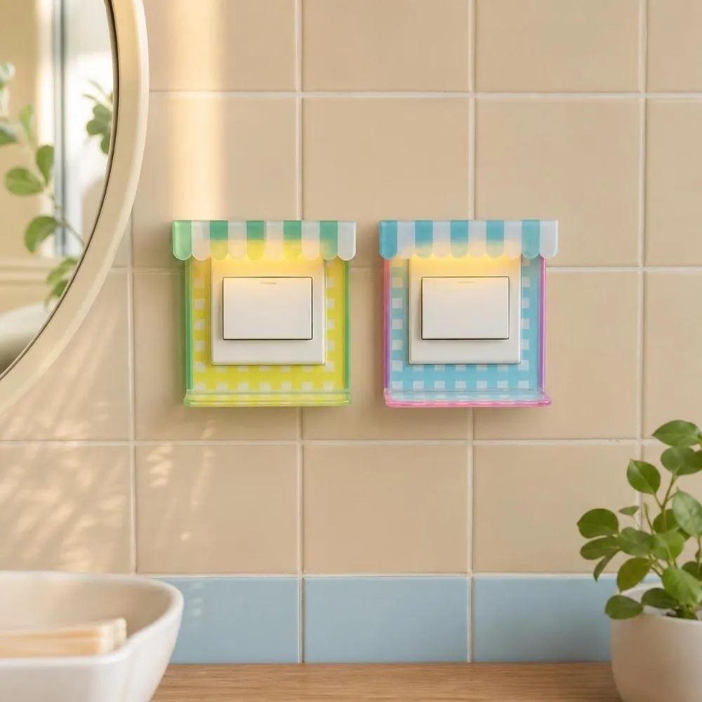 86 Type Switch Decorative Frame Creative Wall Mounted Switch Frame Cover Luminous Easy Install Wall Decor Cover Home Ornament