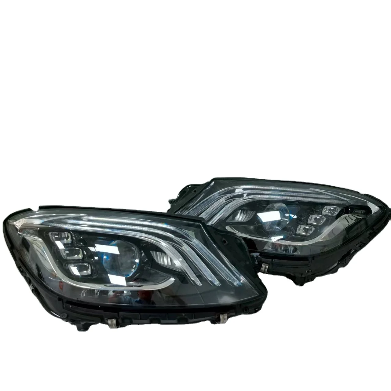 For Mercedes-benz S Clss W222 Original Headlight Lens 2018 2019 2020 Headlamp S350 Maybach S680 S63 65 V222 X222 Geometric Light