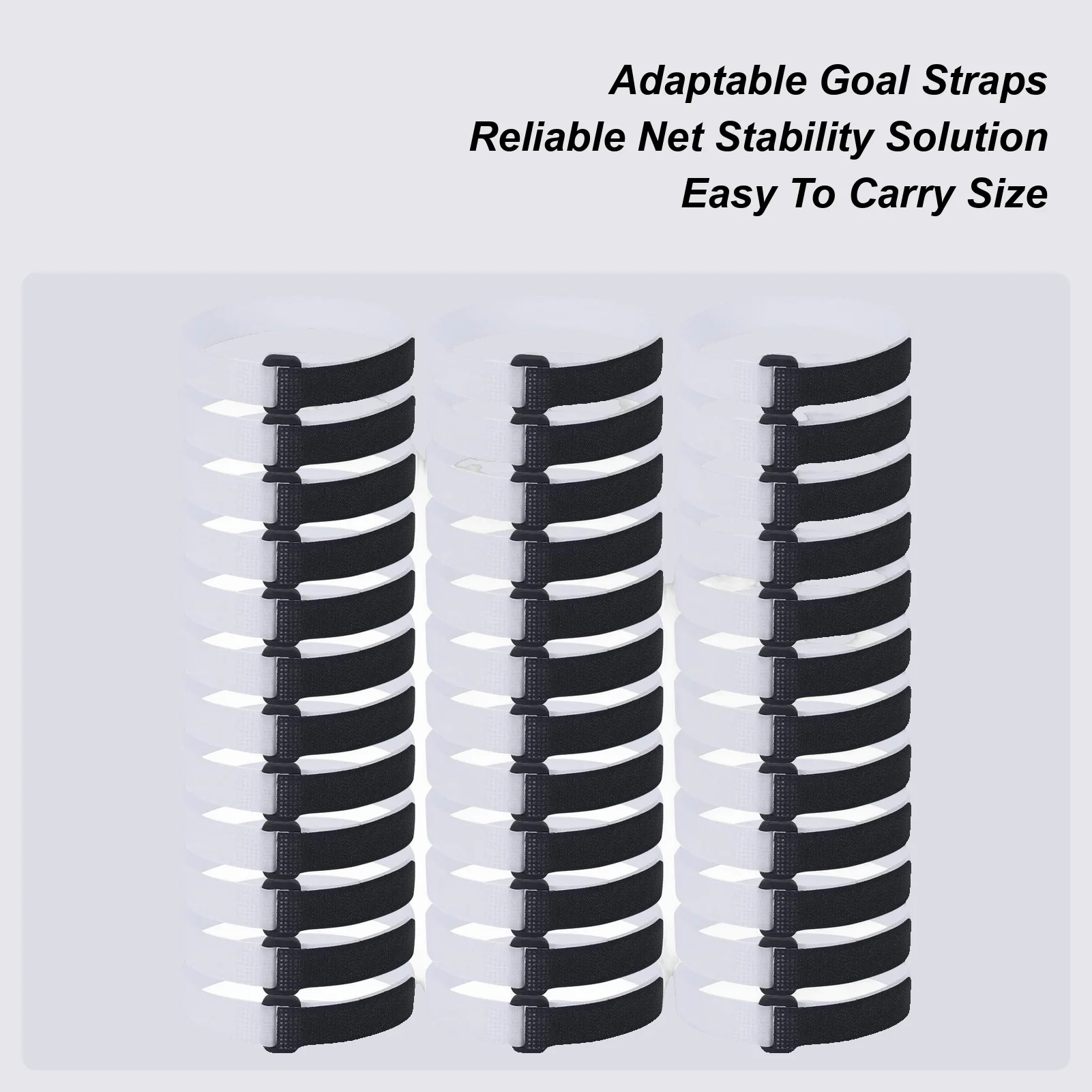 ゴールネットストラップ、ボール固定ネットタイ、50個入り、頑丈で安定したストラップタイ、スポーツ、男の子、遊び場、子供、ジムトレーニング用