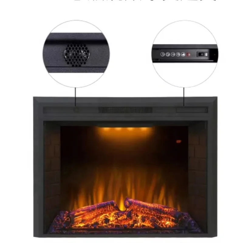 

19.5-New Home Fireplace Real Fire Embedded Led Multi-color European Simulation Electronic Mantelpiece Heater