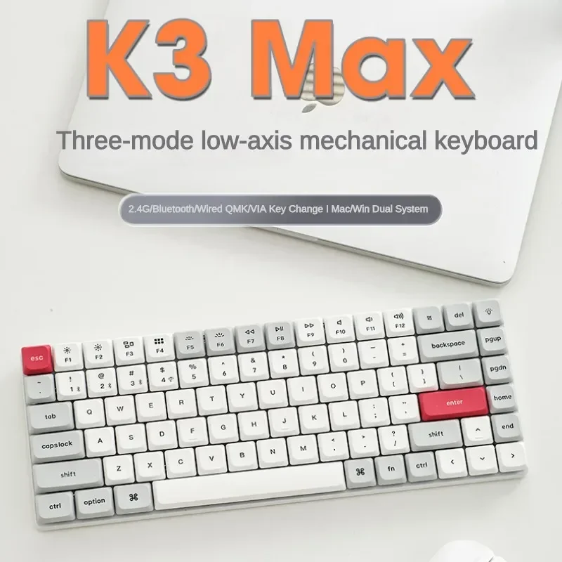 

Original K3MAX Bluetooth Wireless Mechanical Keyboard 2.4G Tri-mode Retro Limited Ergonomic MAC/WIN PC Office Laptop Accessories