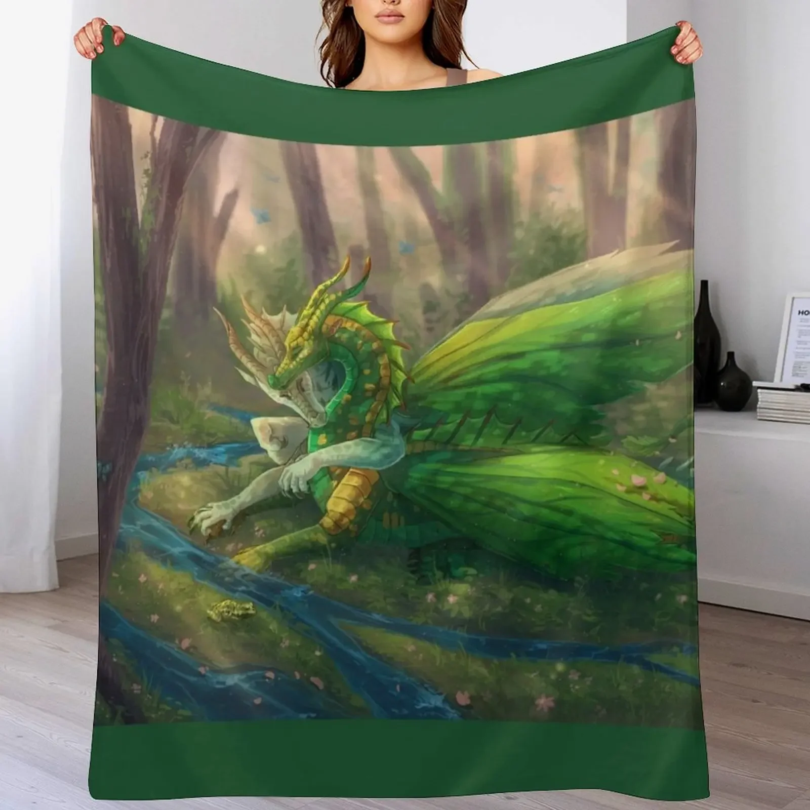Wings of Fire - Sundew and Willow Throw Blanket Shaggy Furry Soft Blanket for Bedroom Living Room