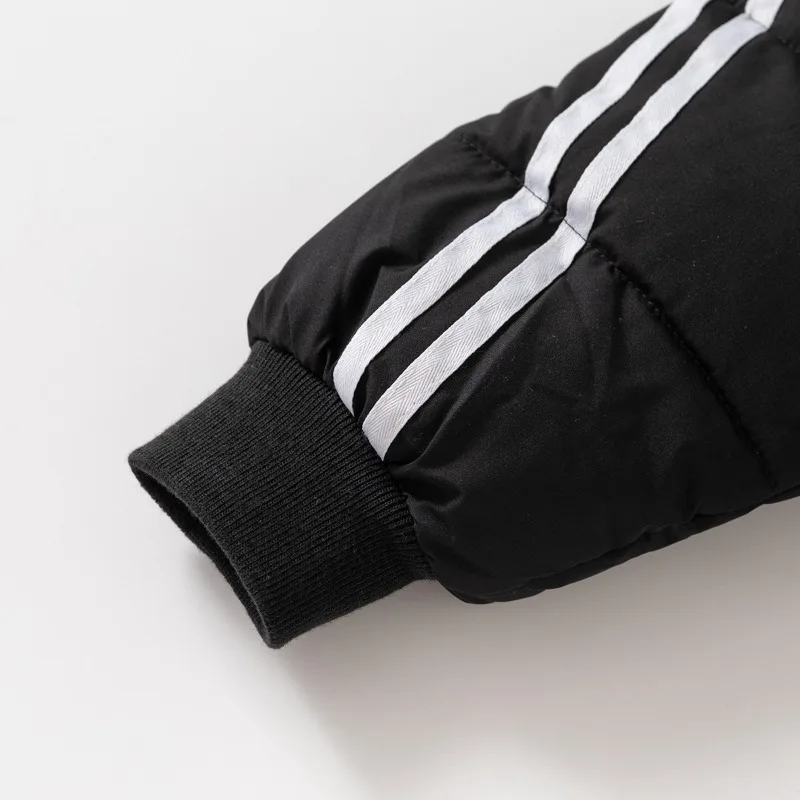 سترات مبطنة بالقطن للأطفال من HoneyCherry - ملابس خارجية متوسطة الطول وسميكة على الطراز الكوري للأولاد والبنات والأطفال الأكبر سنًا