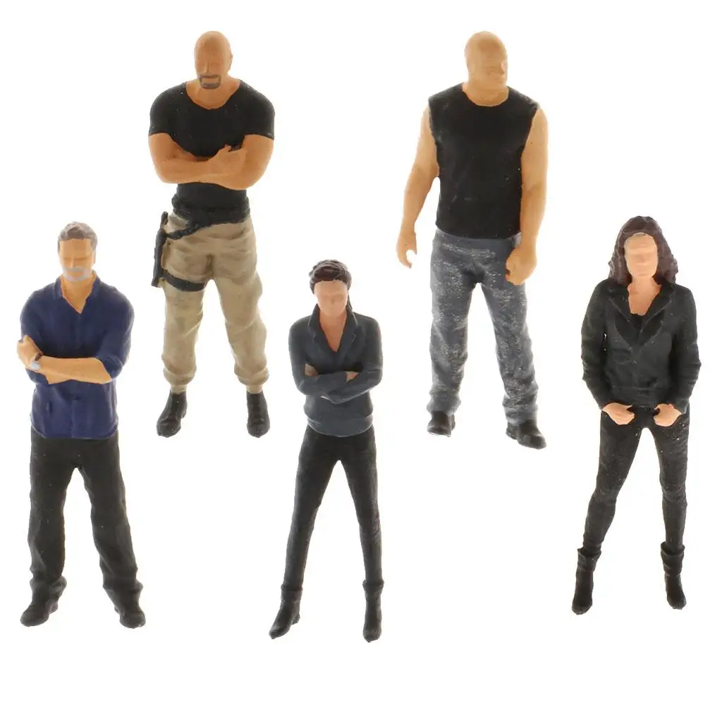 1:64 Painted Miniature Figures Toy Plastic Figurine Diorama Decor Miniature Models People