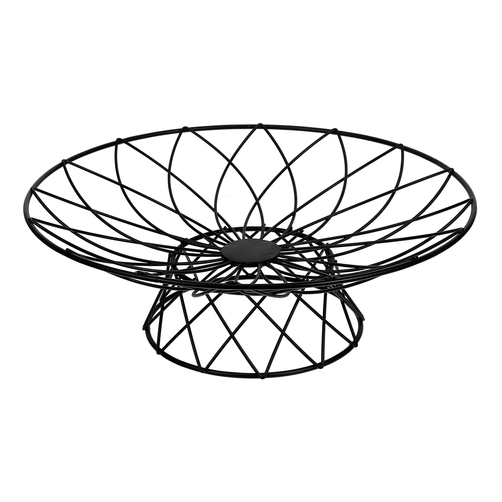 

Desktop Wrought Iron Storage Basket Metal Wire Fruit Organizer Tiered Tray Decorative Table Basket for Kitchen