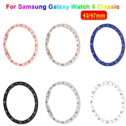 For Samsung Galaxy watch 6 classic 47mm 43mm Cover Bezel Ring Protector Galaxy watch 6classic Silicone Bumper Rings Accessories