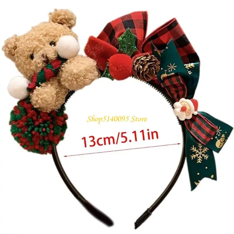 Dxae Christmas Rendeer Antler Bandband Cartoon Headpices Party Decoration For Festive Cosplay Costume Hair Accessory