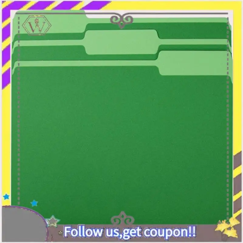 New Manila Color Five-Color Single-Page Folder Paper Storage Folder Single-Piece Folder Office Data Classification