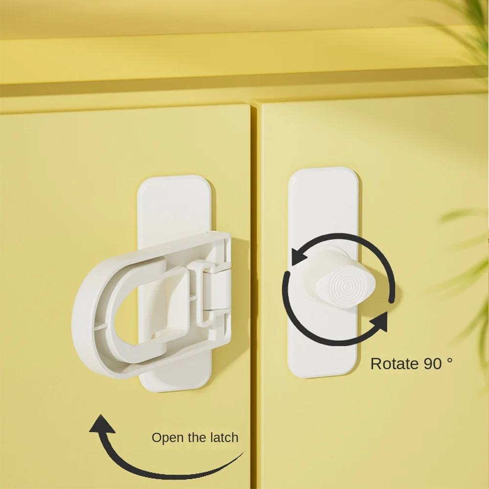 Durable Plastic Safety Lock Useful Security Protection Refrigerator Door Latch Multifunction Cabinet Drawer Lock