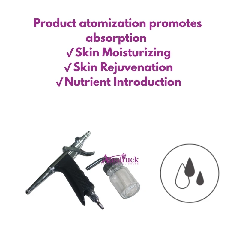 آلة حقن الوجه بالأكسجين مكركركرنت متعددة الوظائف مع رذاذ تدليك الضوء الأحمر وجهاز شد الجلد