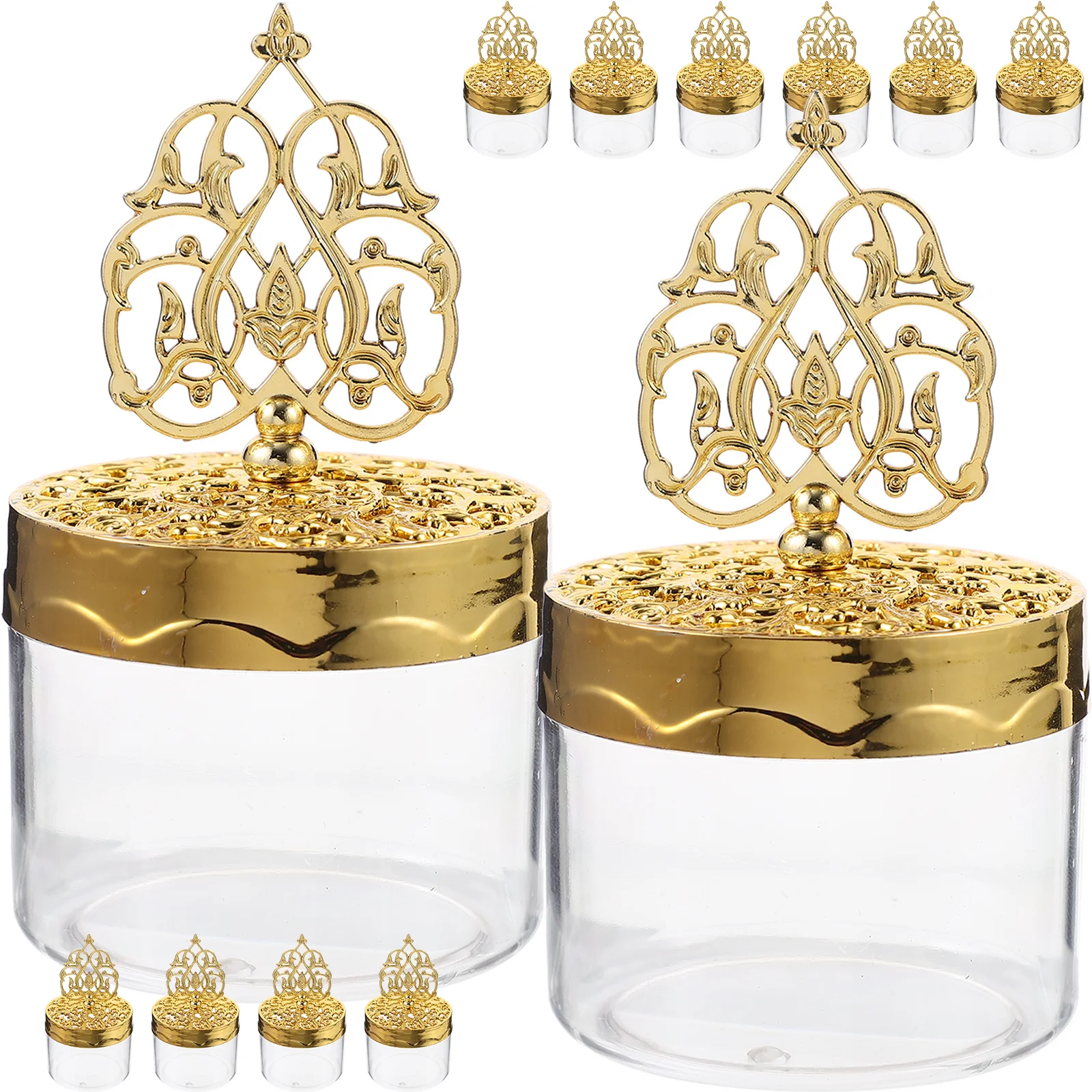 

12Pcs Plastic Candy Boxes Sturdy Clear Containers for Snacks Storage Small Favor Boxes Party Decorations Gift Packing Needs