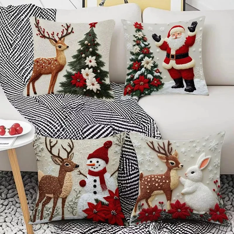 

Рождественские наволочки, приятные для кожи мягкие наволочки, наволочки для дивана, спальни, гостиной, праздника