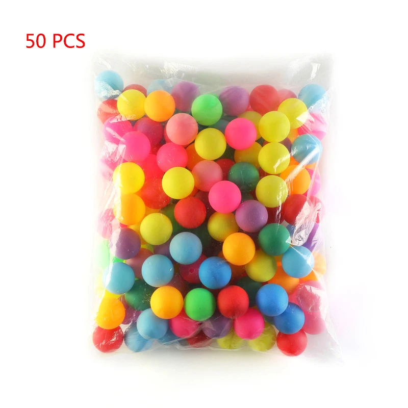 50 pcs /Pack Colorful Ping Pong Balls 40MM Entertainment Table Tennis Balls