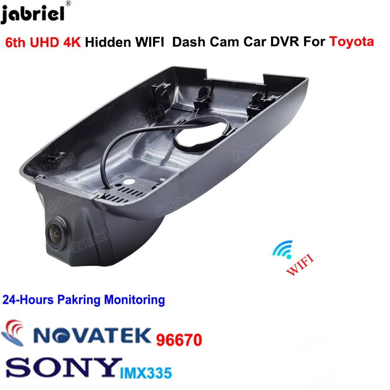 

UHD 2160P 4K Wifi Car Dvr Dash Cam Car Camera For Toyota Highlander for Toyota Kluger 2018 2019 2020 2021 24H Parking Recorder