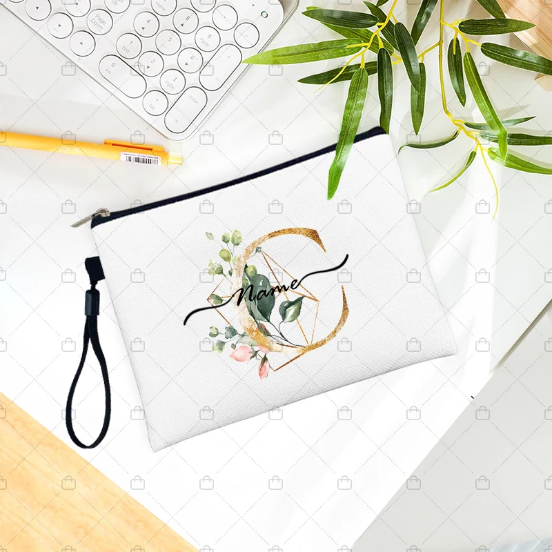 Regalo personalizzato Pouchs cosmetici personalizzati Kit da toilette borse da sposa astuccio da scuola grazie signora per insegnante di ragazza