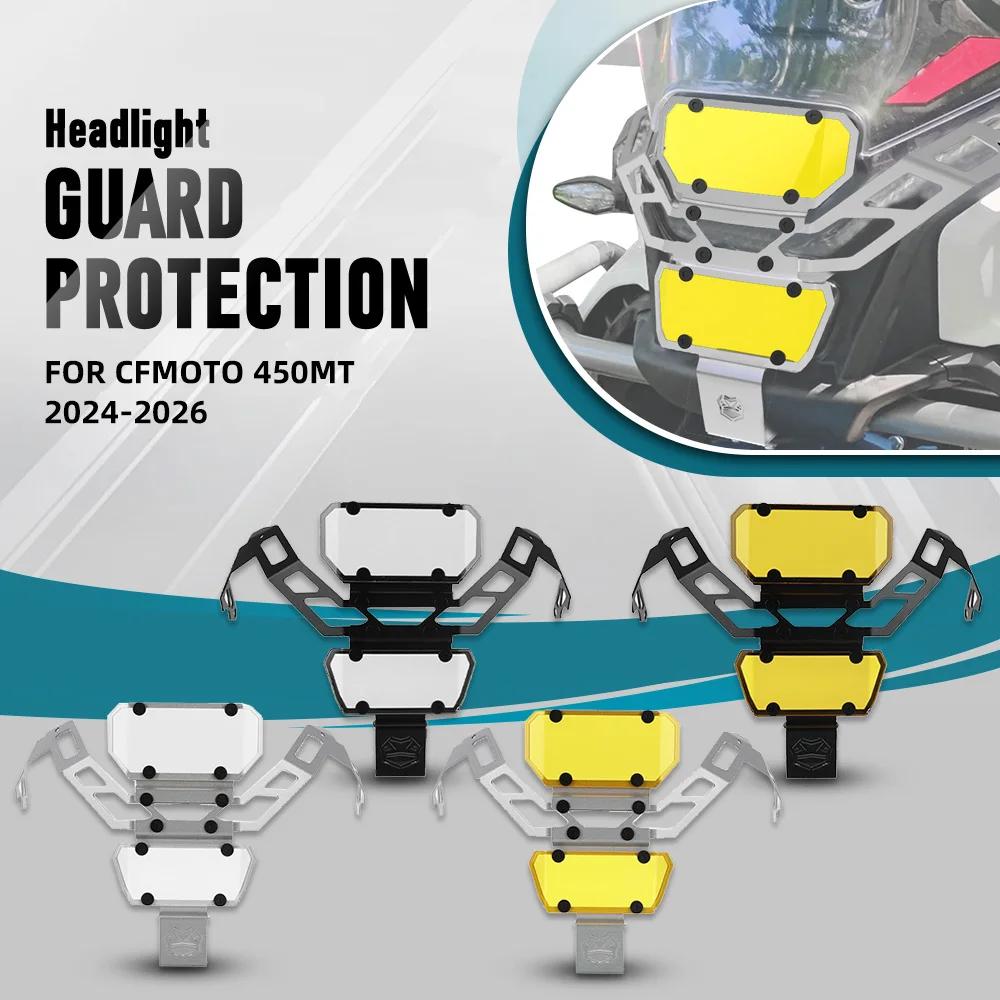 

450MT Motorcycle Accessories Headlight Protector Guard Cover Motor Parts For CFMOTO 450MT CF 450 MT 2024 2025 2026 Accessories