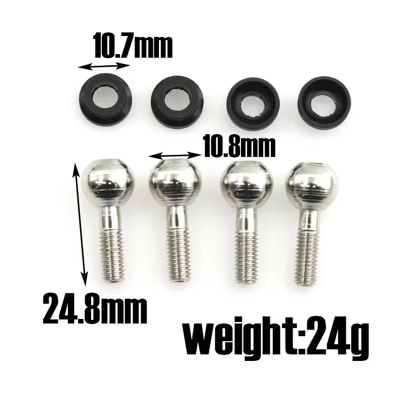 

4pcs Ball Head Screws Pivot Ball Cap Bushings 4933 for TRAXXAS Summit T-Maxx E-Revo Revo Slayer Pro 1/10 RC Car Upgrade Parts