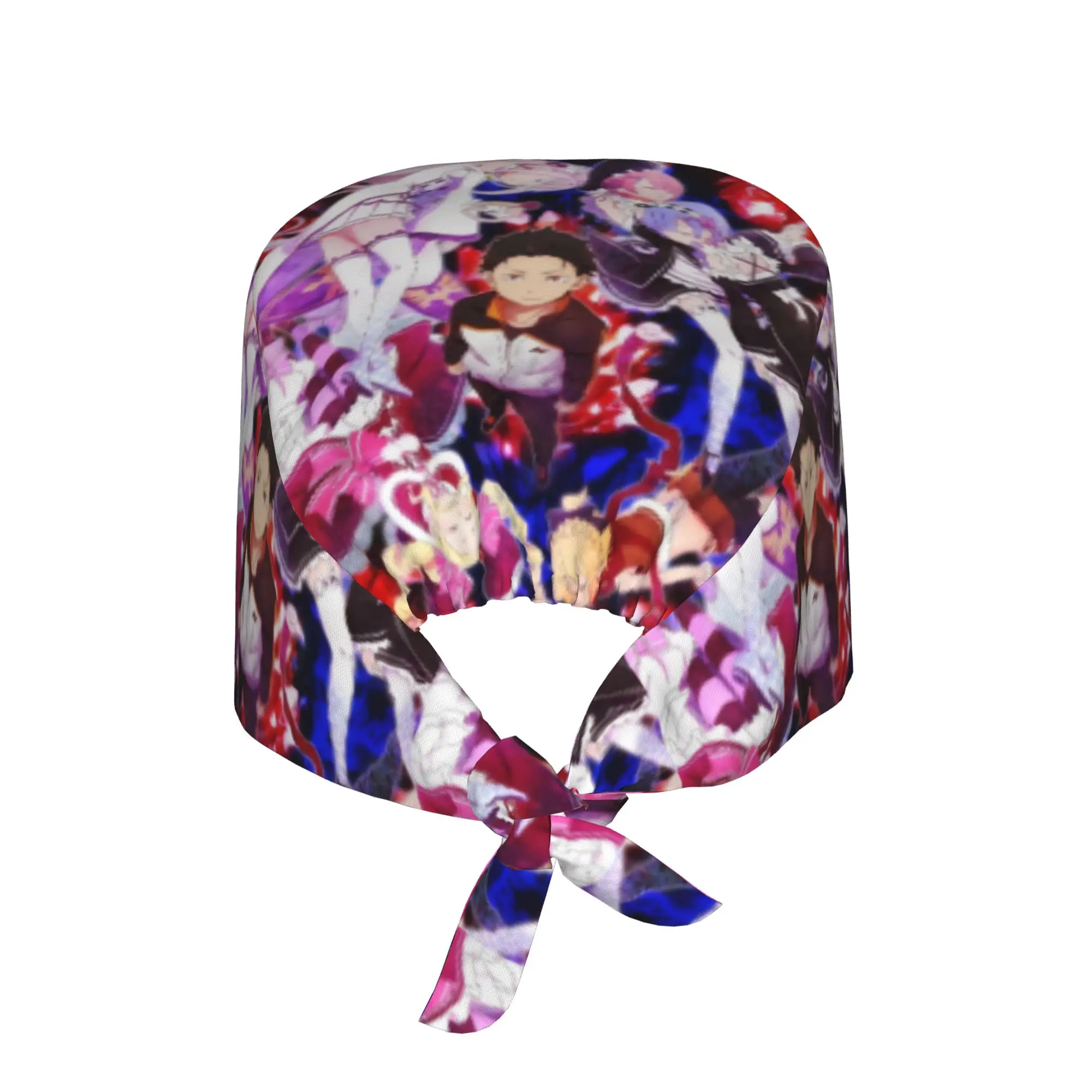 

Custom Adjustable R-Remes Japan Comic Working Hat Men Women Cartoon Surgical Hat Scrub Nursing Doctor Surgeon Cap for Nurse