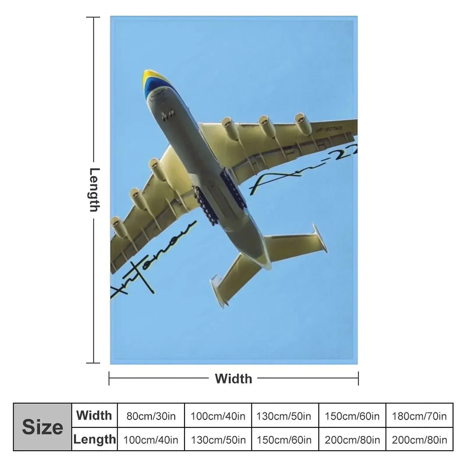 Antonov AN-225 Cargo Heavy Lifter Throw Blanket couch cozy soft plush fuzzy picnic outdoor blanket