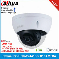 Dahua IPC-HDBW2441E-S built-in Mic IP67 IK10 IR30M POE SMD WizSense IP Camera replace IPC-HDBW2431E-S-S2 dome camera