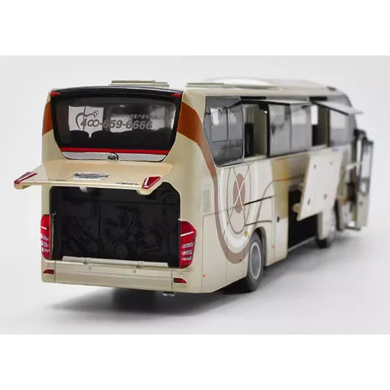 Original Diecast 1:43 Scale Yutong Bus ZK6128HQB Alloy Automobile Model Finished Product Simulation Toy Gift Static Model