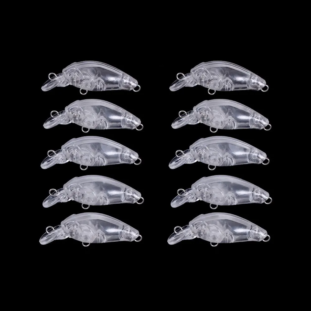10pcs Micro Unpainted Crankbait Blanks 4.5cm 2.9g Floating Lure Bodies DIY Ultra Light Trout Bass Fishing Hard Baits Wobbler - view 2