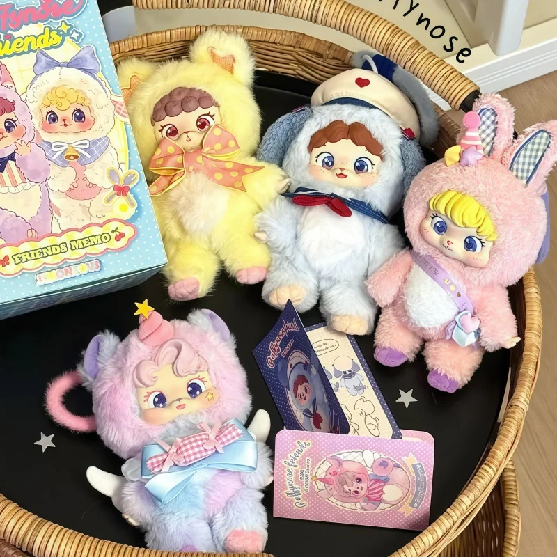 

Горячая серия Simontoys Puffynose Friends Memo, плюшевая кукла, слепая коробка, милый модный игровой орнамент, загадочная коробка, игрушка-сюрприз, подарок