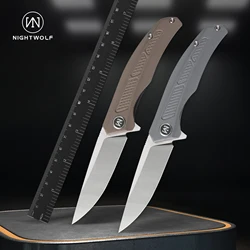 Nightwolf n06 kleine klappmesser werkzeug für männer d2 stahl edc werkzeug g10 griff messer multi tool camping jagd überleben im freien