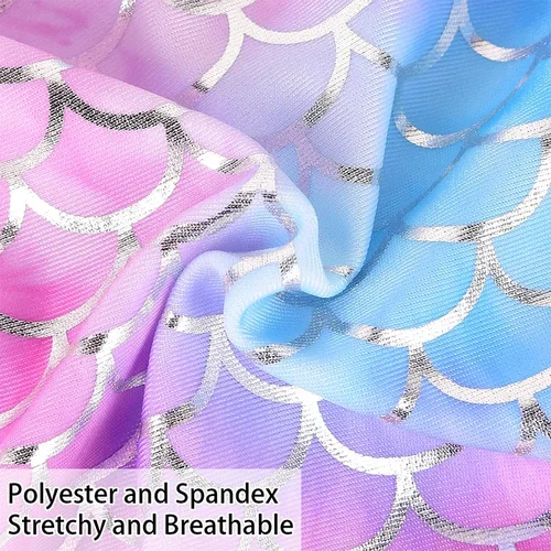 Imagen 2 del producto Leotardos de gimnasia para niñas, Ropa de baile para niños con pantalones cortos a juego, diadema, trajes de cuello redondo para niños