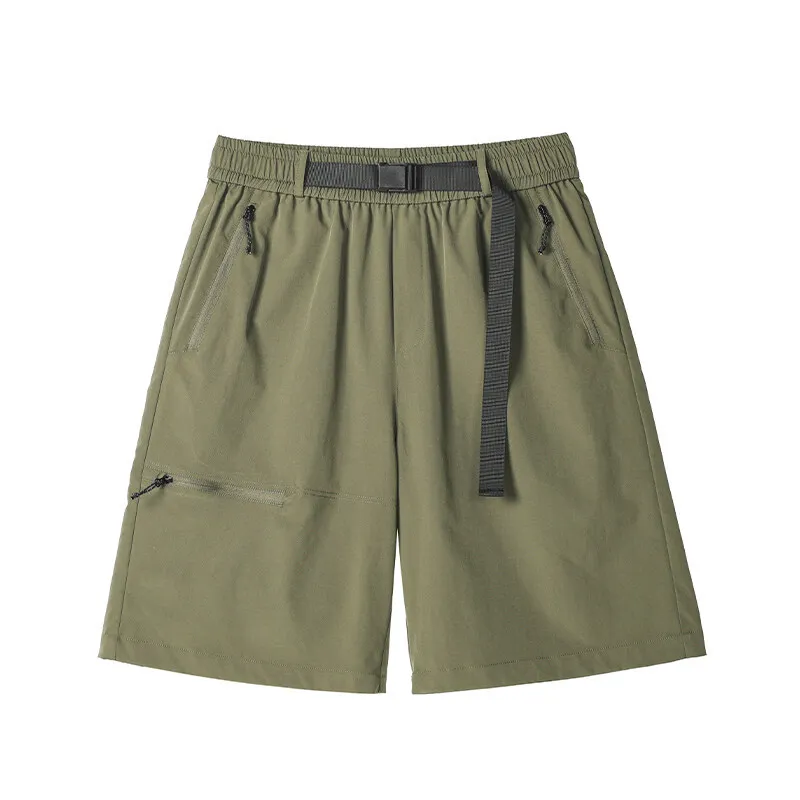 

Summer New plus Size Quick-Drying Shorts Men's Straight Sports Medium-Thin Slim Cropped Pants